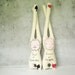 OOAK wedding personalized linen doll set of two, queen of hearts and jack of spades,moustache