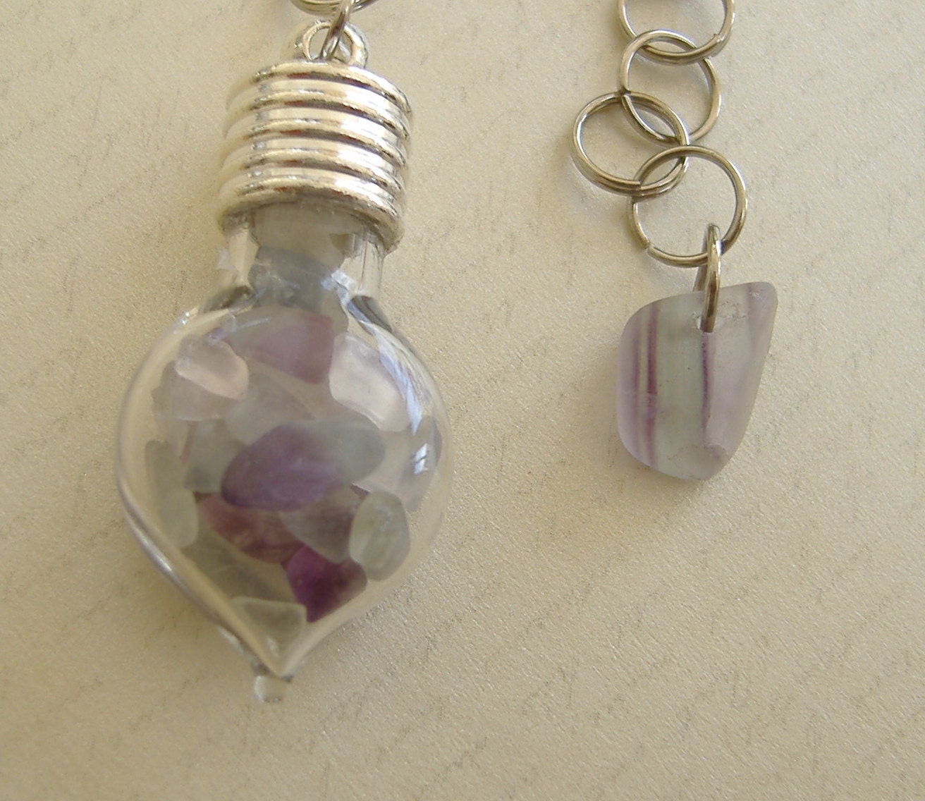 Rainbow Fluorite Pendulum - Stone to Help Open and Re-energize Spiritual and Mental Pathways, Rids Negative Energy, 3rd Eye Chakra