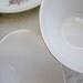 Vintage Floral Porcelain Teacup Set, Russian white Porcelain, Pink, Green, Cottage chic, Shabby chic, Retro kitchen