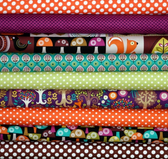 Fabric Bundle for quilt or craft Michael Miller Norwegian Woods 9 Half yards