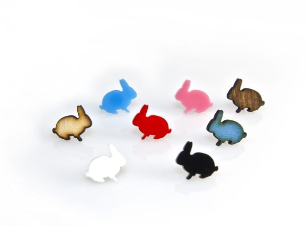 Bunny Earrings -Laser Cut -Handmade