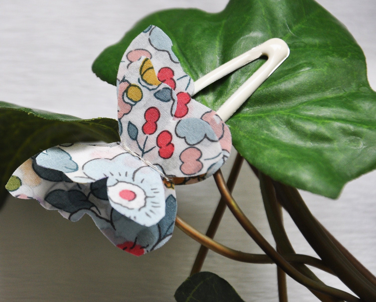 Butterfly hair clip  hand made in liberty .