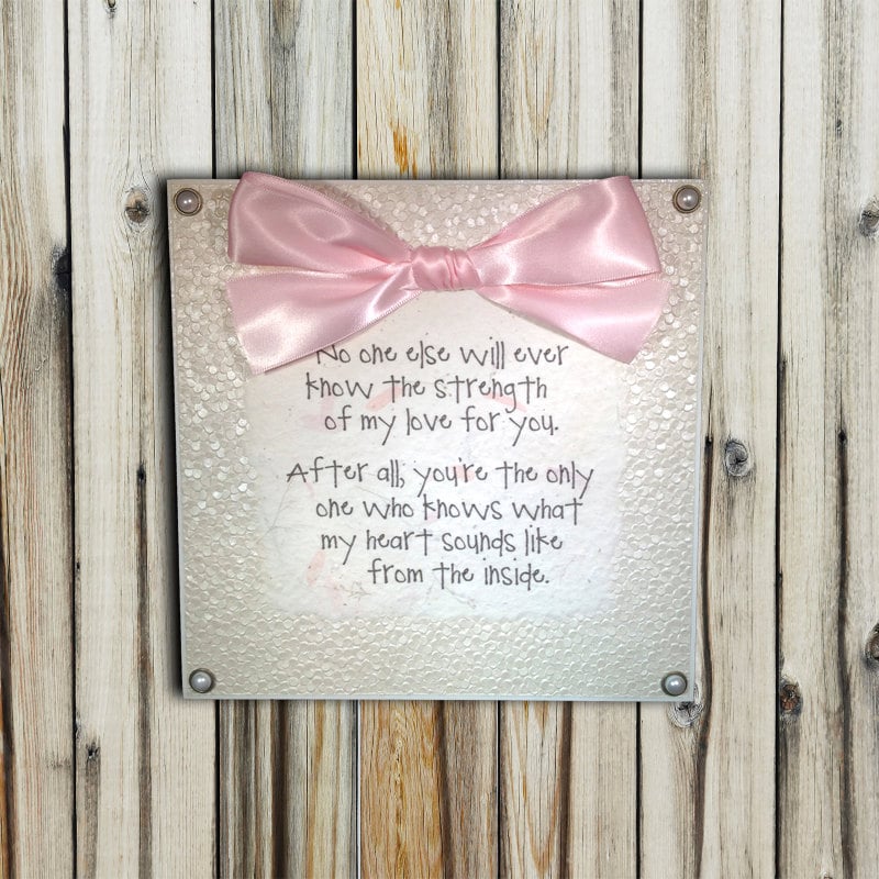 Mom and Baby Love/Bond Quote Plaque 8x8 by lovingLeighYours