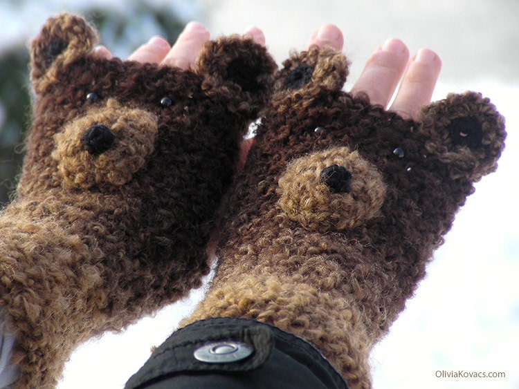 BEAR FINGERLESS GLOVES (Chunky) - Free Shipping Worldwide