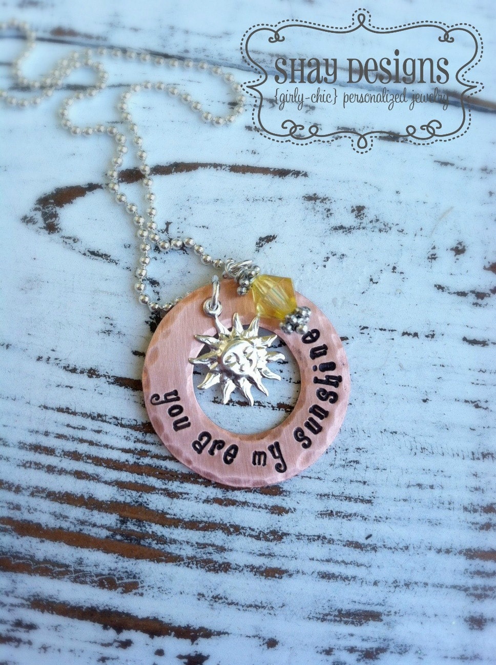 Stamped Sunshine Necklace