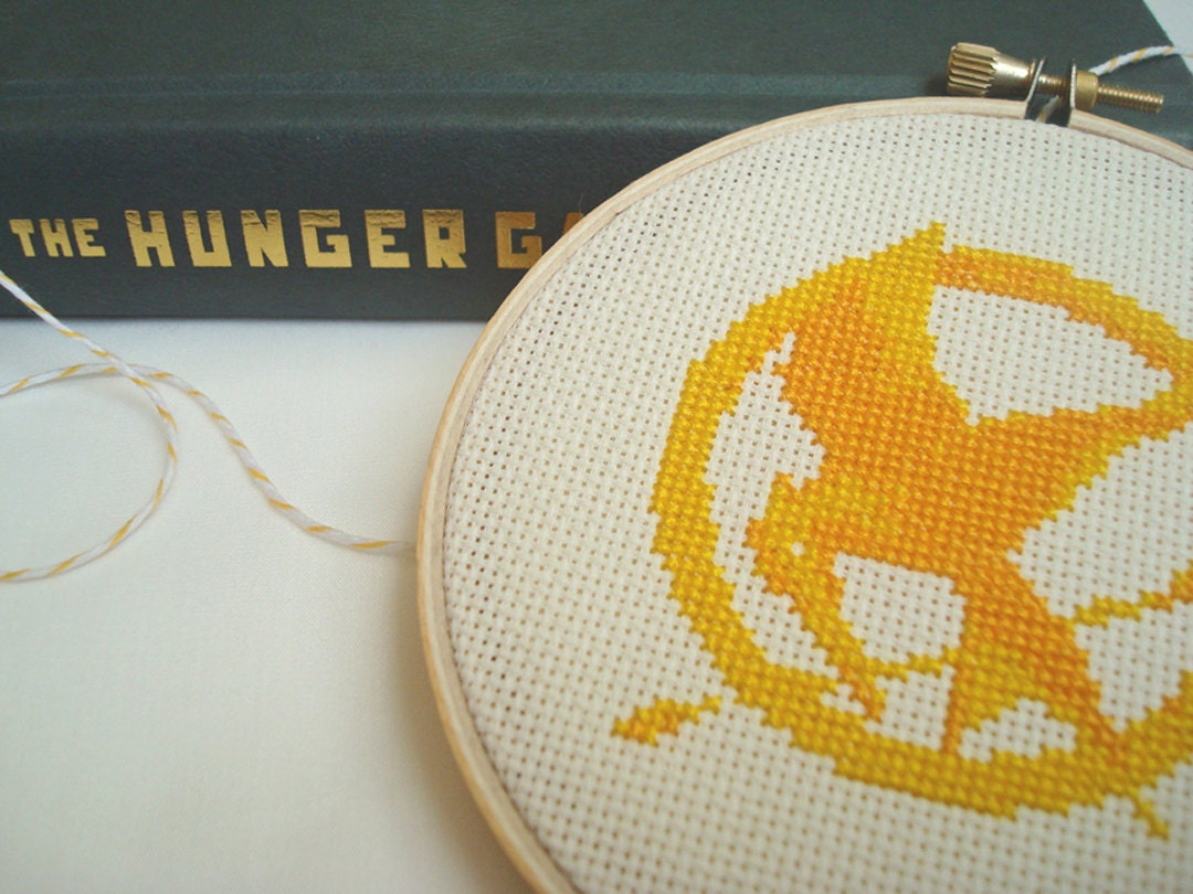 Hunger Games Mockingjay cross stitch