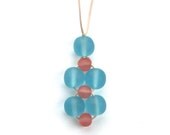 Chunky Resin Nursing Necklace/ Breastfeeding Necklace - Sky Blue and Pink