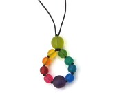 Rainbow Nursing Breastfeeding Necklace - Monkey Mama Baby Safe Nursing Jewelry