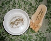 SAlE 20% Off Vintage Ashtrays Doral Village of Tobaccoville  and Vegas Souvenir Ashtray Both Now 4 USD