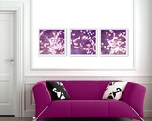Heart bokeh photo set abstract light photography 10x10 inch print set fine art photography purple plum pink wall art feminine