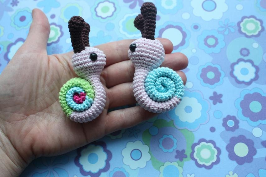 Amigurumi Snail PATTERN - Crochet Pdf Tutorial - Downloadable Crochet Tutorial
