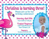 Flamingo Birthday Invitation