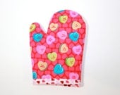 Valentines Day gift girls present toddler SWEET HEART glitter sparkle play oven mitt for little chef kids unique fun