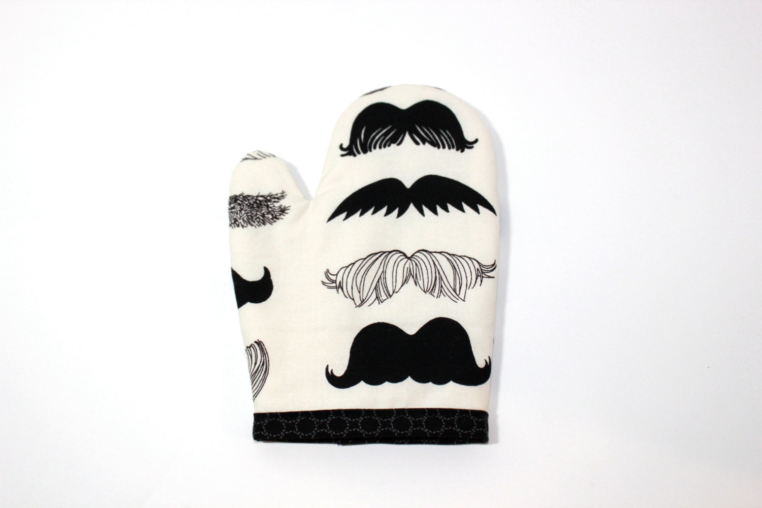 Children's mustache pretend play oven mitt - for KIDS - hipster cool retro fun gift boys moustache