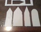 Tim Holtz Sizzix Artful Dwellings die cuts 2 Sets, templates & extra. With windows.