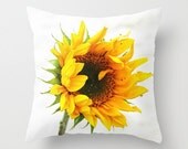 Throw Pillow Cover - Provincetown Sunflower -  FREE US SHIPPING