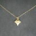 Gold Fox Necklace, Modern, Nature, Wildlife, Geometric Necklace, Gold Necklace