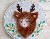 Oh my deer embroidery hoop