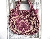 Bohemian Bag Purse Plum Cut Velvet