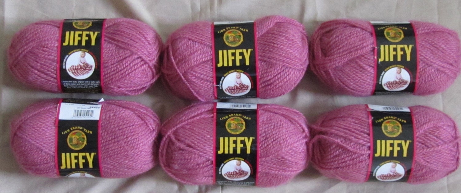 Lot 6 Brand New Lion Brand Knitting Yarn from NY Soft and Cuddly in Dusty Rose 100 Acrylic for Hats Scarves Blankets