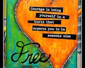 Free - By Tracy Weinzapfel - Mixed Media Canvas Board 11" X 14"