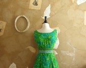 Vintage 1950s Watercolor and Whimsy Dress