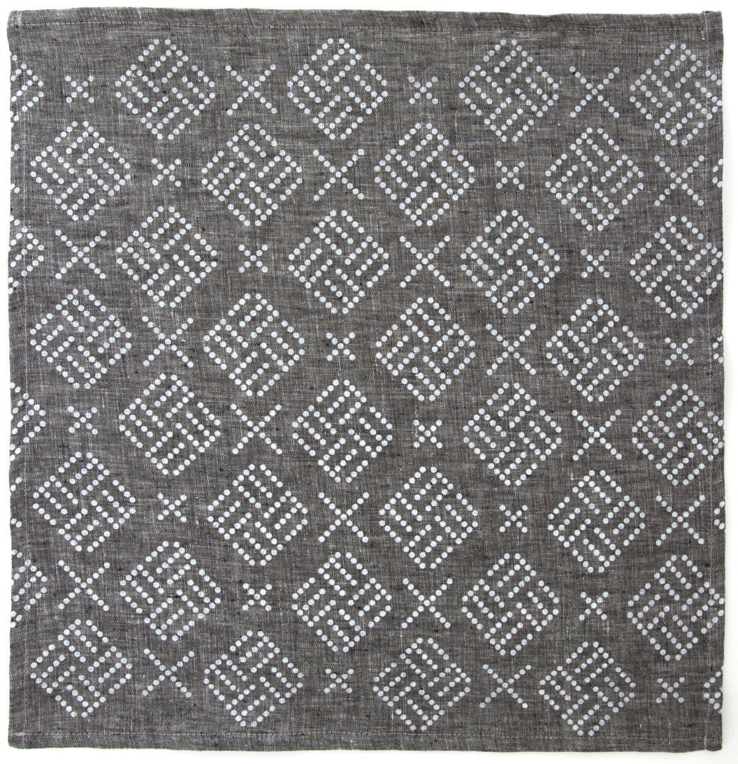 Modern Dots Napkin Set for Two - Gray