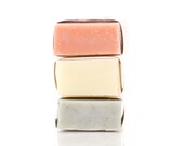 Soap Sample Set. Clay Soaps. Facial Soaps.100% Natural Vegan Cold Process Soap. Sample Sizes.