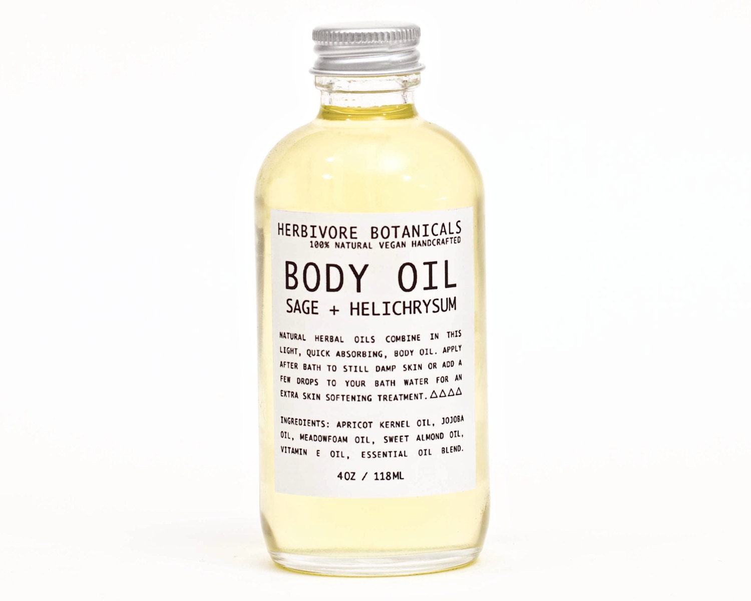 NEW - Body Oil. Bath Oil. 100% Natural. Clary Sage. Helichrysum. Herbal. Vegan.