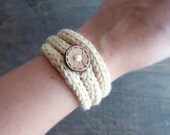 I-cord knitted wrap bracelet or necklace
