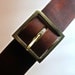 Handmade 4cm Natural leather BELT/ model  "GAIBÉU" customized With a tradicional/classic 100% brass Buckle