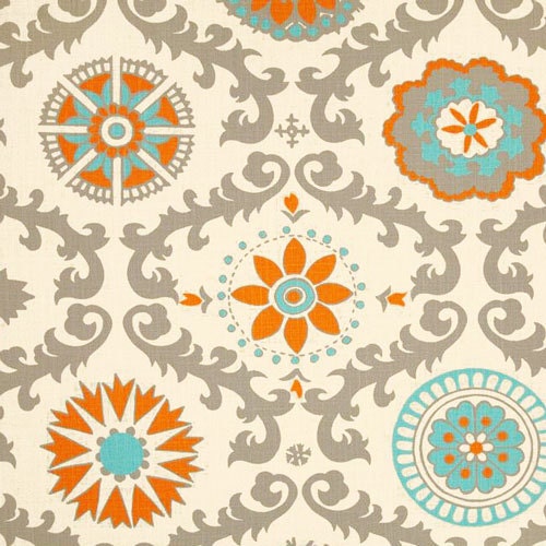 PILLOW COVER- Premier Prints Rosa Dossett Mandarin- Suzani -18 Inches