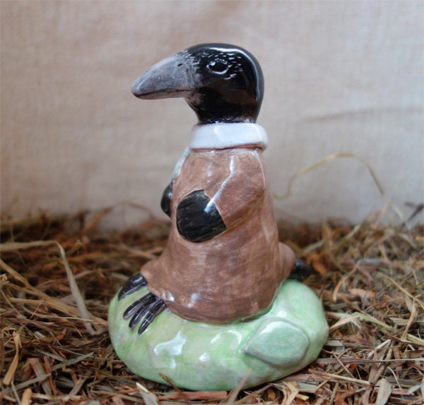 Raven - Hand Sculpted and Painted Original Sculpture