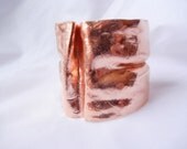 Dramatic Eye-Catching Copper Cuff. Foldforming Technique. 18g Coppersheet. Bracelet. Cuff. Unique