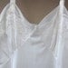 Vintage Nan Flower White Full Slip, Shabby Vintage Ladies White Full Slip Size 32 Lingerie from The Eclectic Interior
