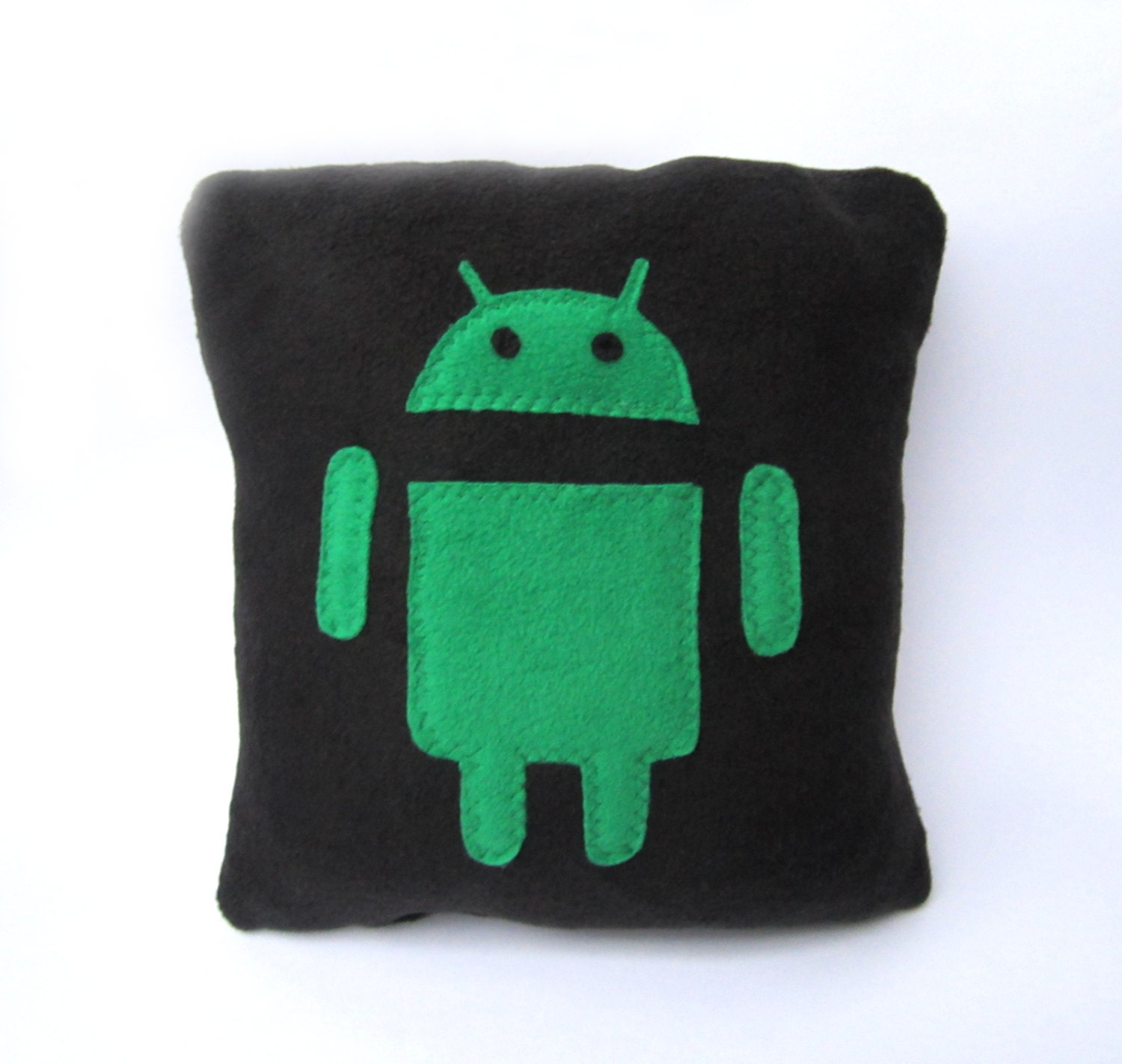 12x12 Android icon Pillow - Handmade Black Geekery Pillow - Cojín android - Kissen android - Coussin android - Cuscino android