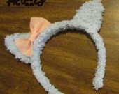 Blue Fuzzy Kitty Ears