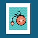 Hipster Retro Bicycle Chevron 8X10 Home Print, "The Cycle" from "Hipster Deco" Collection