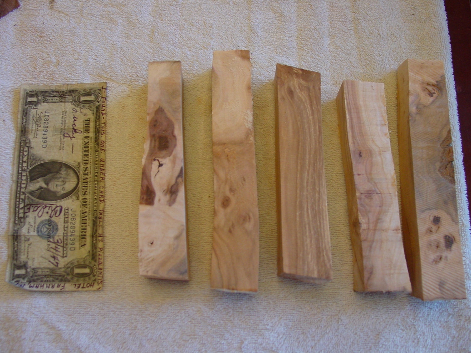 5 apple burl/figured pen blanks