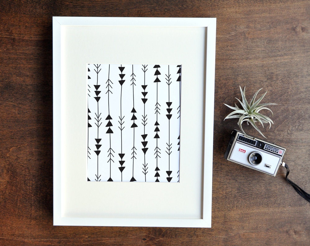 Black Arrows 8x10 Art Print