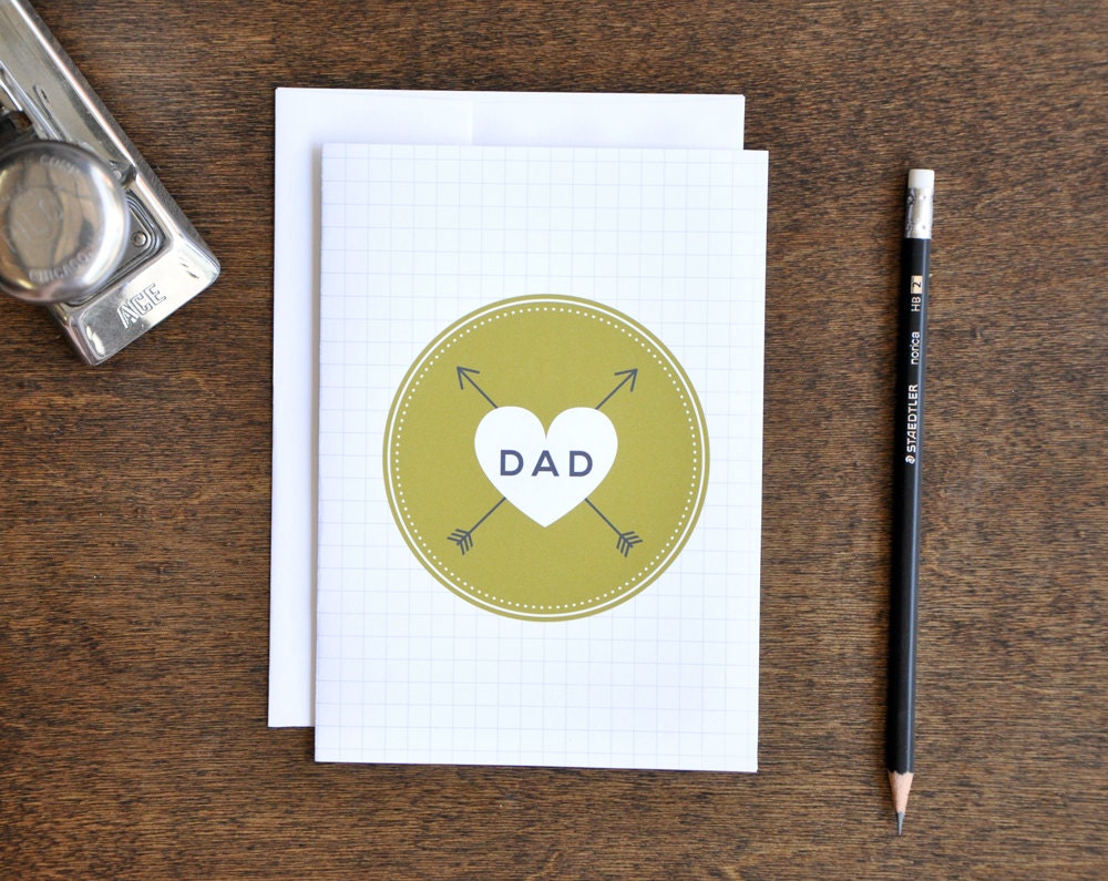 Heart and Arrow Father's Day Card