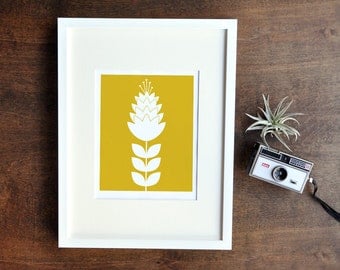 Orange and White Flower 8x10 Art Print