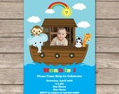 Noah's Ark Baby Shower or Birthday Personalized Printable Invitation