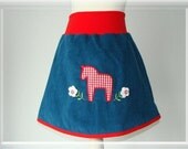 skirt - DALA HORSE - unique - size 5-6 years - lauraundben