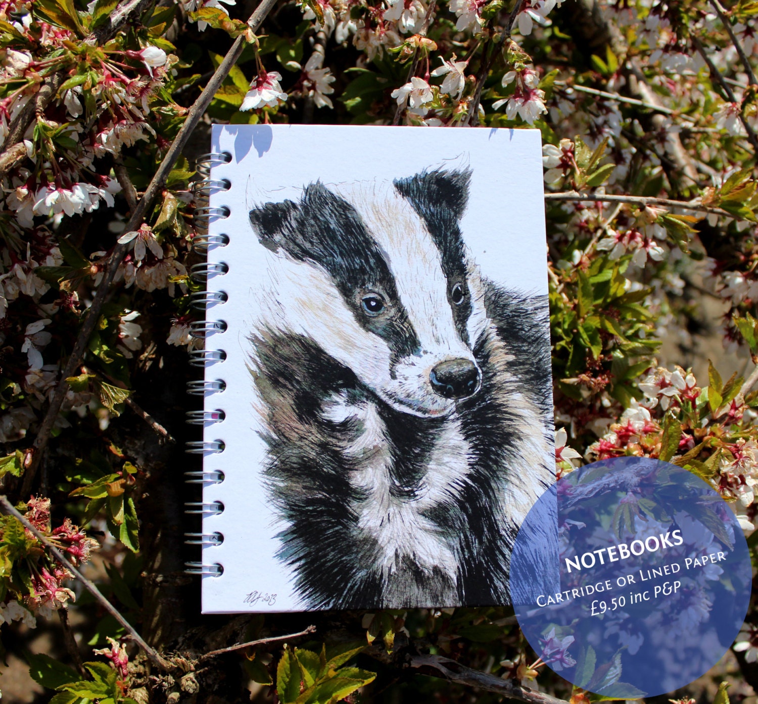Badger A5 Journal Available in Lined or Cartridge Paper