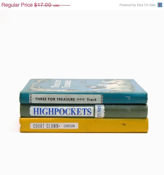 20% OFF SALE Instant Book Collection, Vintage 1960s Hardbacks in Teal, Olive & Yellow