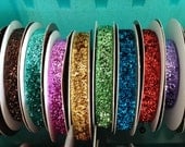 Choose your Color Sparkle Clips - Ribbon Snap Clips - Hair Clip Set  -  Glitter hair Clips - Snap Clip -  Little Girl hair clip - Barrette