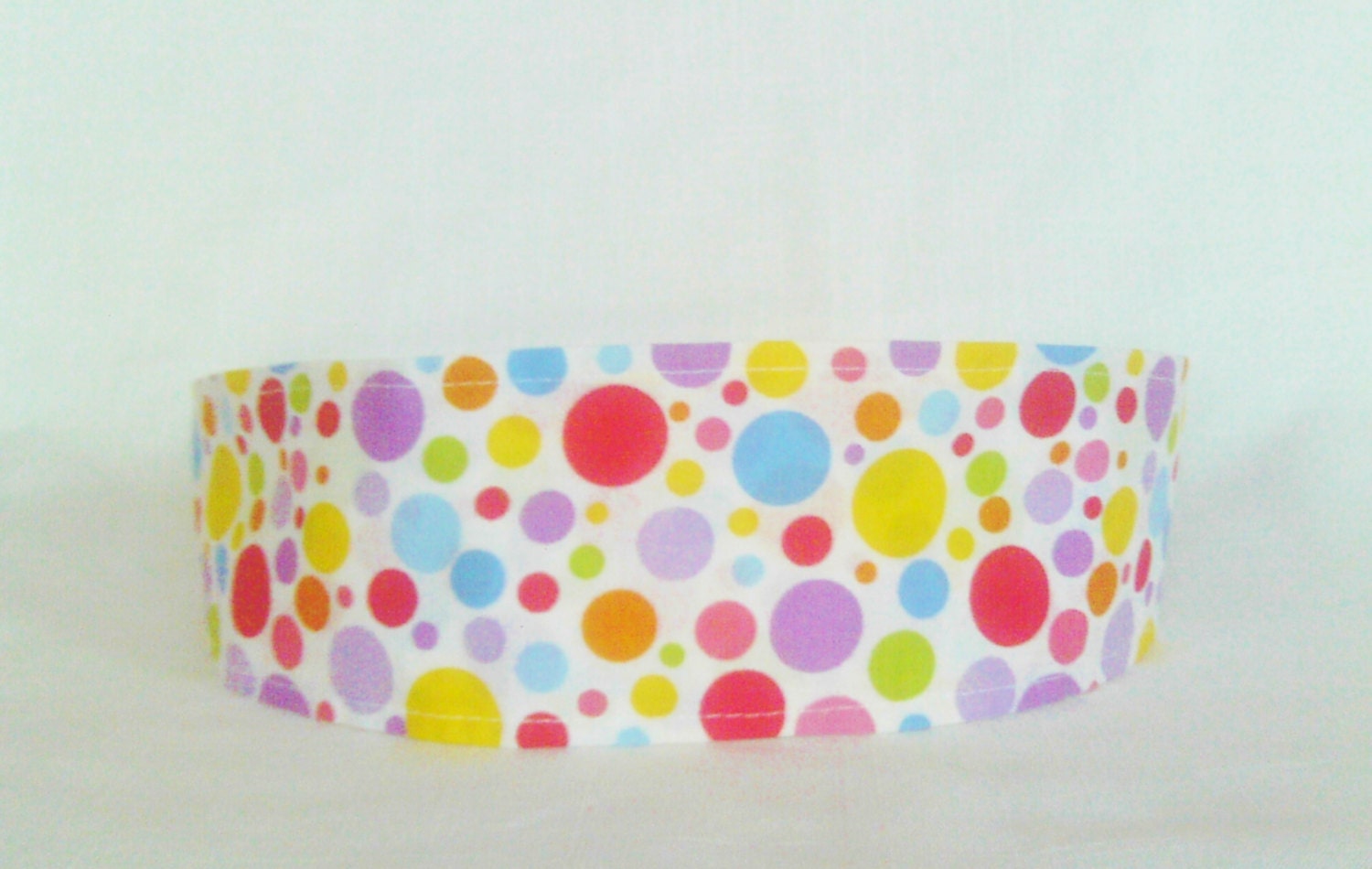 Fabric Headband in Bright Polka Dots