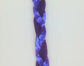 Braided Fabric Headband Choker Blue Hippie Boho