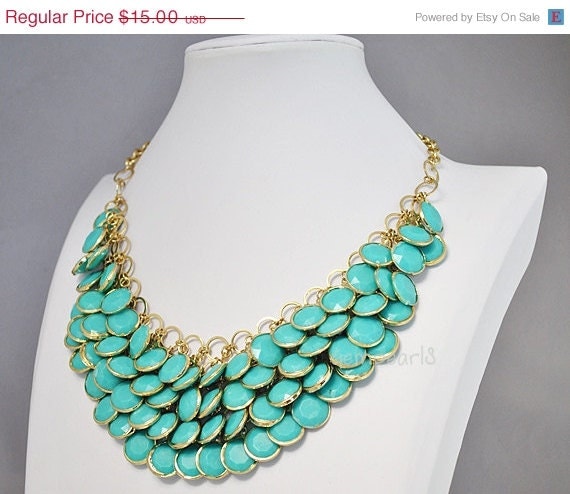 Bib Necklace, Chunky Necklace, Statement Necklace (FN0510)